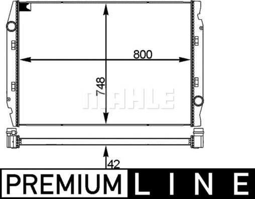 MAHLE CR 719 001P - Радиатор, охлаждение двигателя avtokuzovplus.com.ua