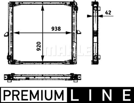 MAHLE CR 733 000P - Радіатор, охолодження двигуна autocars.com.ua