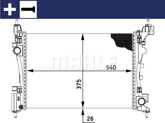 MAHLE CR 773 000S - Радіатор, охолодження двигуна autocars.com.ua