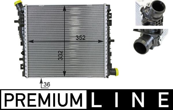 MAHLE CR 78 000P - Радіатор, охолодження двигуна autocars.com.ua