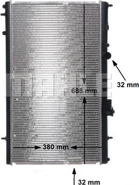 MAHLE CR 800 000S - Радіатор, охолодження двигуна autocars.com.ua