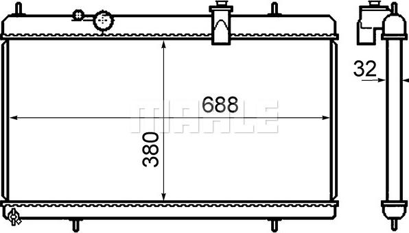 MAHLE CR 801 000S - Радіатор, охолодження двигуна autocars.com.ua