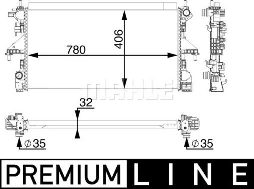 MAHLE CR 806 000P - Радіатор, охолодження двигуна autocars.com.ua