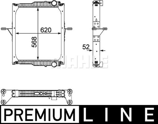 MAHLE CR 821 000P - Радіатор, охолодження двигуна autocars.com.ua