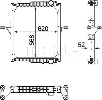 MAHLE CR 821 000P - Радіатор, охолодження двигуна autocars.com.ua