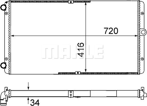 MAHLE CR 829 000S - Радіатор, охолодження двигуна autocars.com.ua