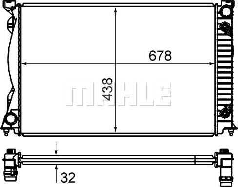 MAHLE CR 830 000S - Радіатор, охолодження двигуна autocars.com.ua