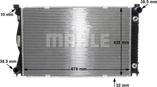 MAHLE CR 830 000S - Радіатор, охолодження двигуна autocars.com.ua