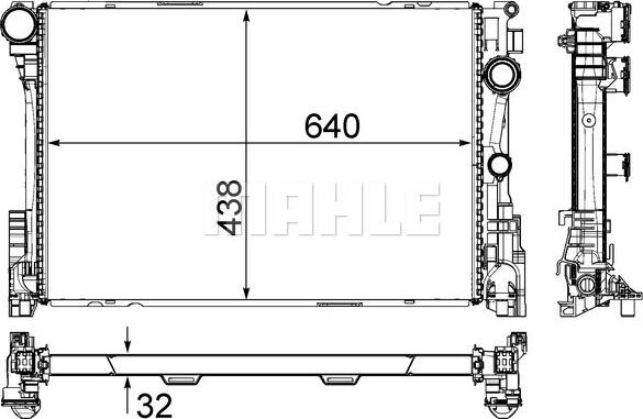 MAHLE CR 83 000P - Радіатор, охолодження двигуна autocars.com.ua