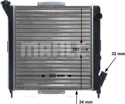 MAHLE CR 832 000S - Радіатор, охолодження двигуна autocars.com.ua