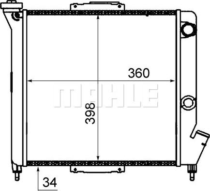 MAHLE CR 832 000S - Радіатор, охолодження двигуна autocars.com.ua