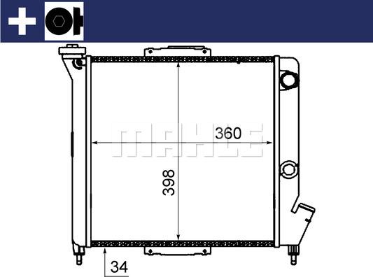 MAHLE CR 832 000S - Радіатор, охолодження двигуна autocars.com.ua