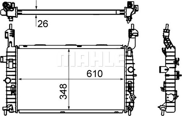 MAHLE CR 833 000S - Радіатор, охолодження двигуна autocars.com.ua