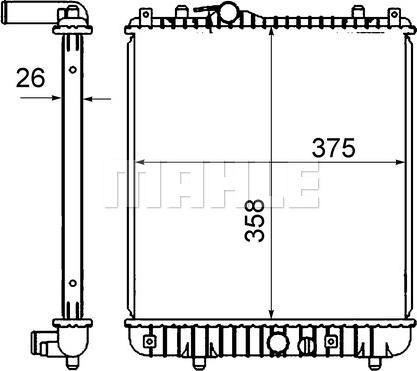 MAHLE CR 836 000S - Радіатор, охолодження двигуна autocars.com.ua