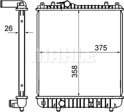 MAHLE CR 837 000S - Радіатор, охолодження двигуна autocars.com.ua