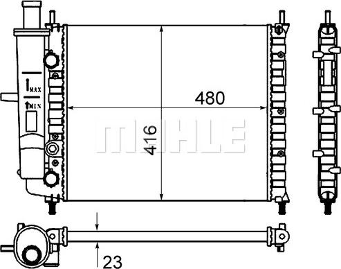 MAHLE CR 838 000S - Радиатор, охлаждение двигателя autodnr.net