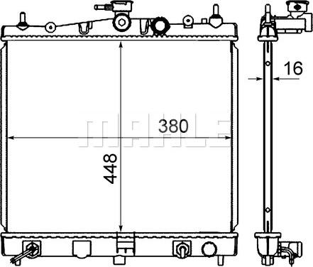 MAHLE CR 839 000S - Радиатор, охлаждение двигателя avtokuzovplus.com.ua