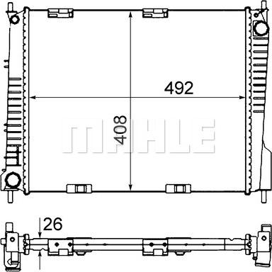 MAHLE CR 841 000S - Радиатор, охлаждение двигателя avtokuzovplus.com.ua