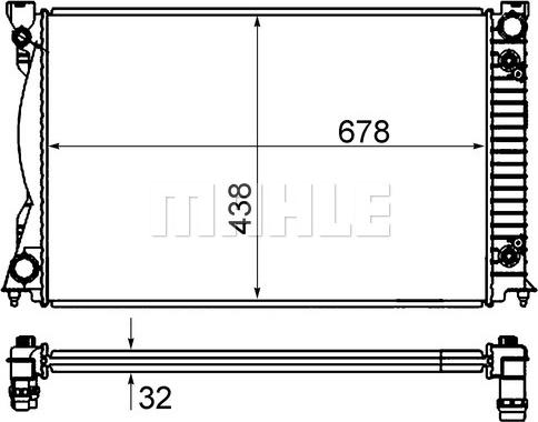 MAHLE CR 842 000S - Радіатор, охолодження двигуна autocars.com.ua