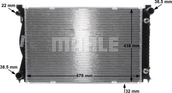 MAHLE CR 842 000S - Радіатор, охолодження двигуна autocars.com.ua