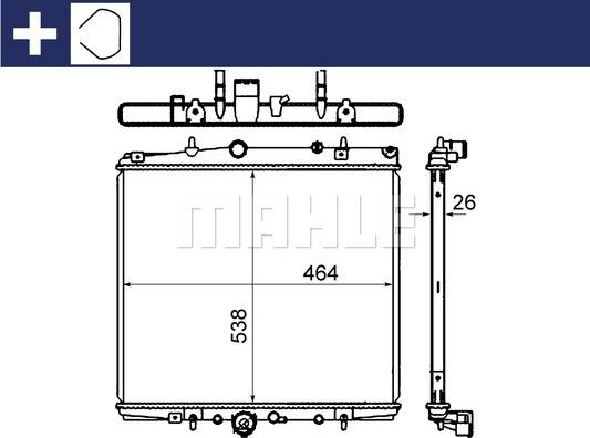 MAHLE CR 851 000S - Радіатор, охолодження двигуна autocars.com.ua