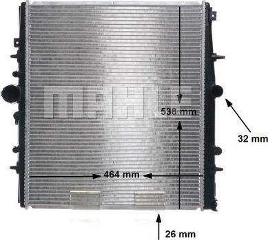 MAHLE CR 851 000S - Радіатор, охолодження двигуна autocars.com.ua