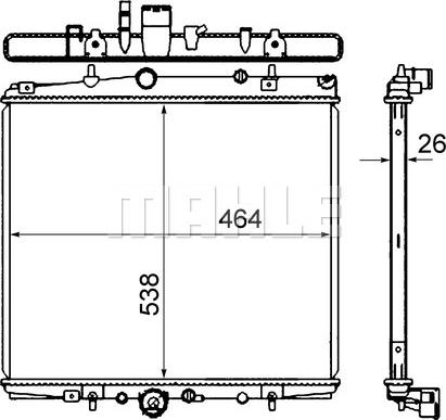 MAHLE CR 852 000S - Радиатор, охлаждение двигателя avtokuzovplus.com.ua