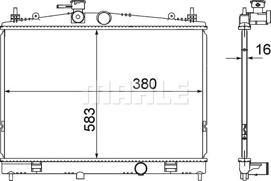 MAHLE CR 856 000S - Радіатор, охолодження двигуна autocars.com.ua