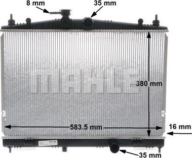 MAHLE CR 856 000S - Радіатор, охолодження двигуна autocars.com.ua