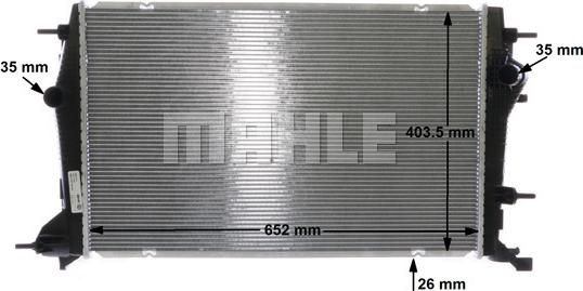 MAHLE CR 857 000S - Радіатор, охолодження двигуна autocars.com.ua