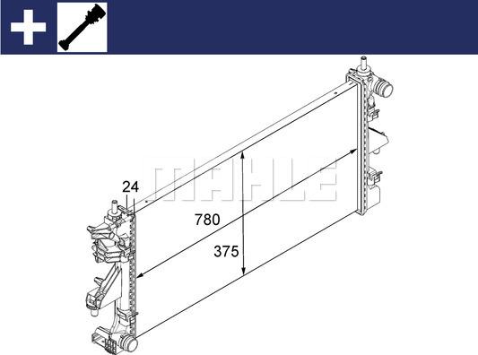 MAHLE CR 881 000S - Радіатор, охолодження двигуна autocars.com.ua