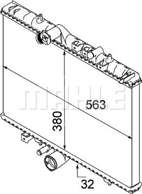 MAHLE CR 884 000P - Радиатор, охлаждение двигателя avtokuzovplus.com.ua