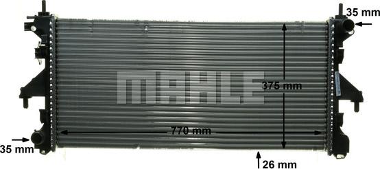 MAHLE CR 885 000P - Радіатор, охолодження двигуна autocars.com.ua