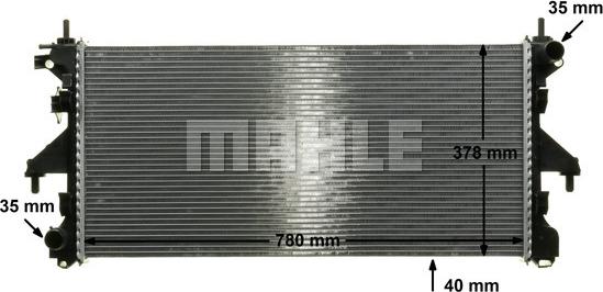 MAHLE CR 887 000P - Радіатор, охолодження двигуна autocars.com.ua