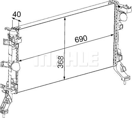 MAHLE CR 896 000P - Радіатор, охолодження двигуна autocars.com.ua