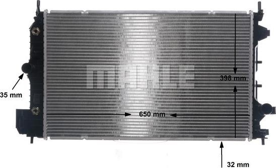 MAHLE CR 9 000S - Радіатор, охолодження двигуна autocars.com.ua