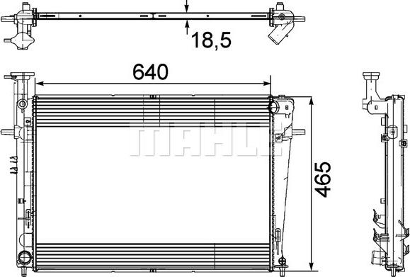 MAHLE CR 908 000P - Радіатор, охолодження двигуна autocars.com.ua