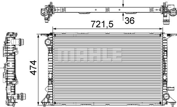 MAHLE CR 911 000S - Радіатор, охолодження двигуна autocars.com.ua