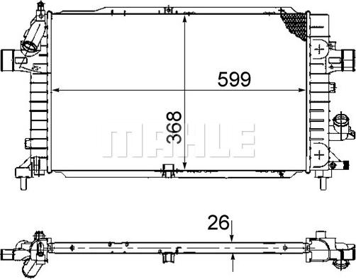 MAHLE CR 920 000P - Радіатор, охолодження двигуна autocars.com.ua