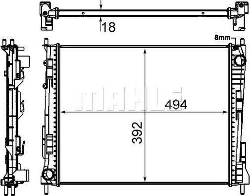 MAHLE CR 924 000S - Радіатор, охолодження двигуна autocars.com.ua