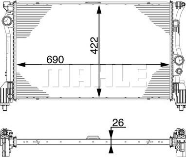 MAHLE CR 931 000P - Радіатор, охолодження двигуна autocars.com.ua