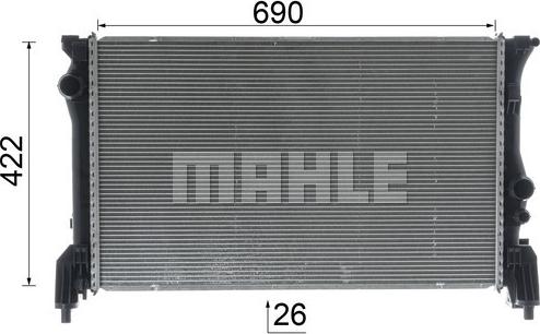 MAHLE CR 931 000P - Радіатор, охолодження двигуна autocars.com.ua