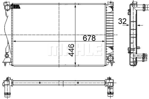 MAHLE CR 978 000S - Радіатор, охолодження двигуна autocars.com.ua