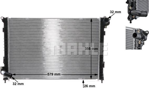 MAHLE CR 985 000S - Радіатор, охолодження двигуна autocars.com.ua