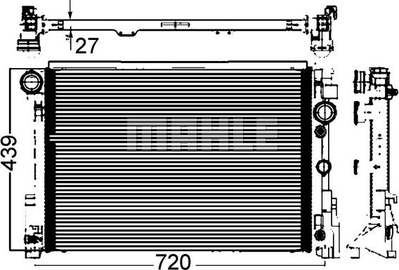 MAHLE CR 988 000P - Радиатор, охлаждение двигателя avtokuzovplus.com.ua