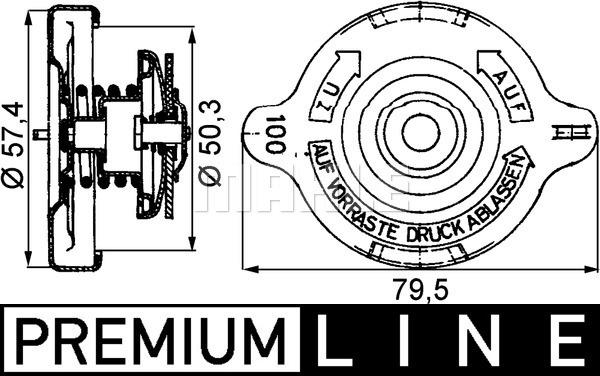 MAHLE CRB 14 000P - Крышка горловины радиатора autodnr.net