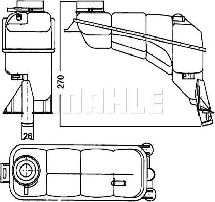 MAHLE CRT 117 000S - Компенсационный бак, охлаждающая жидкость avtokuzovplus.com.ua