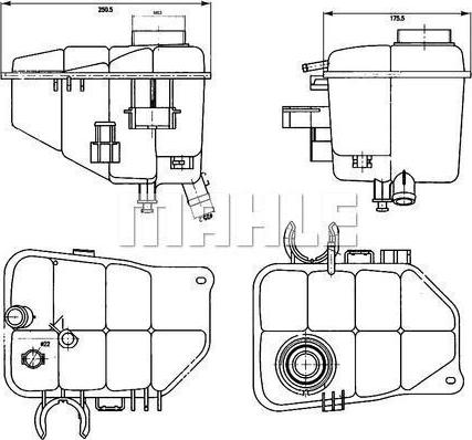 MAHLE CRT 126 000S - Компенсационный бак, охлаждающая жидкость avtokuzovplus.com.ua