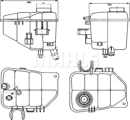 MAHLE CRT 126 000S - Компенсационный бак, охлаждающая жидкость avtokuzovplus.com.ua