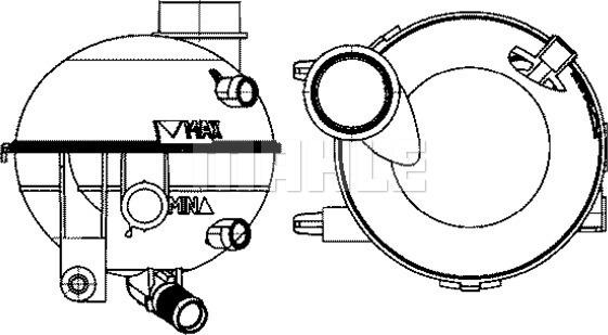 MAHLE CRT 18 000S - Компенсаційний бак, охолоджуюча рідина autocars.com.ua